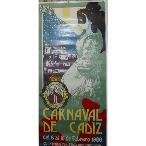 CARNAVAL DE CADIZ.- 1986,. MED 47 X 100 CTM      2 UNID
