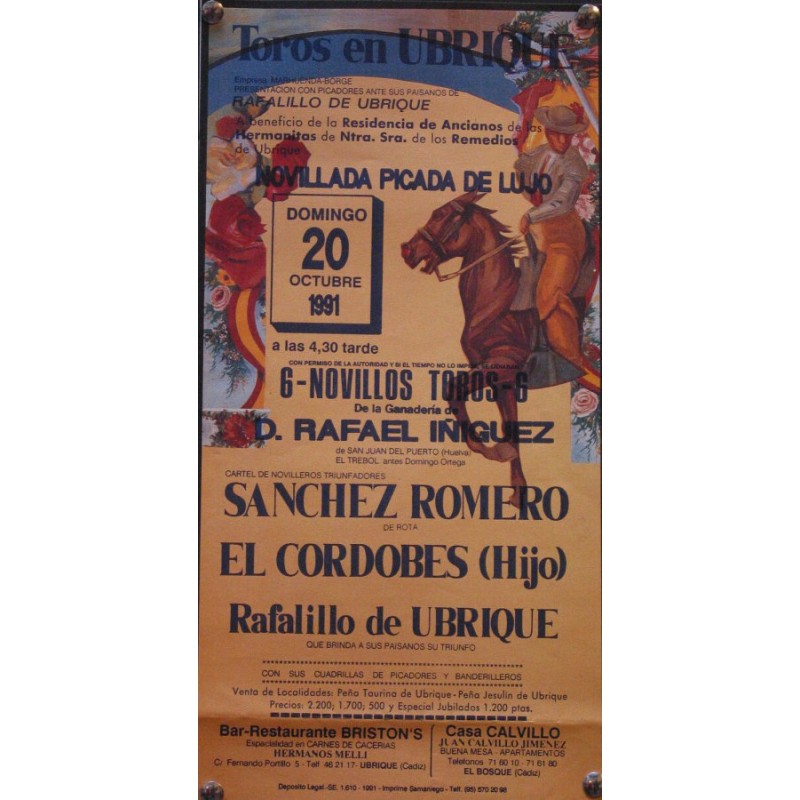 PLAZA DE TOROS DE UBRIQUE.-20 0CTUBRE 19991.- MED 20X45 CTM