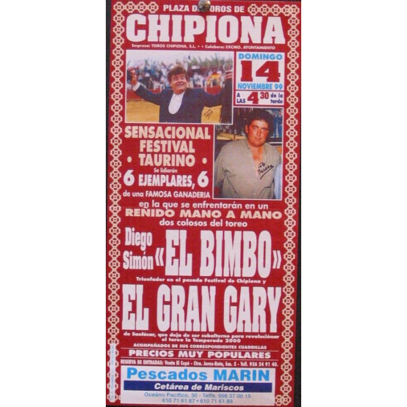 PLAZ DE TOROS DE CHIPIONA 14 NIVIEMBRE-19994- MED 15X30 CT