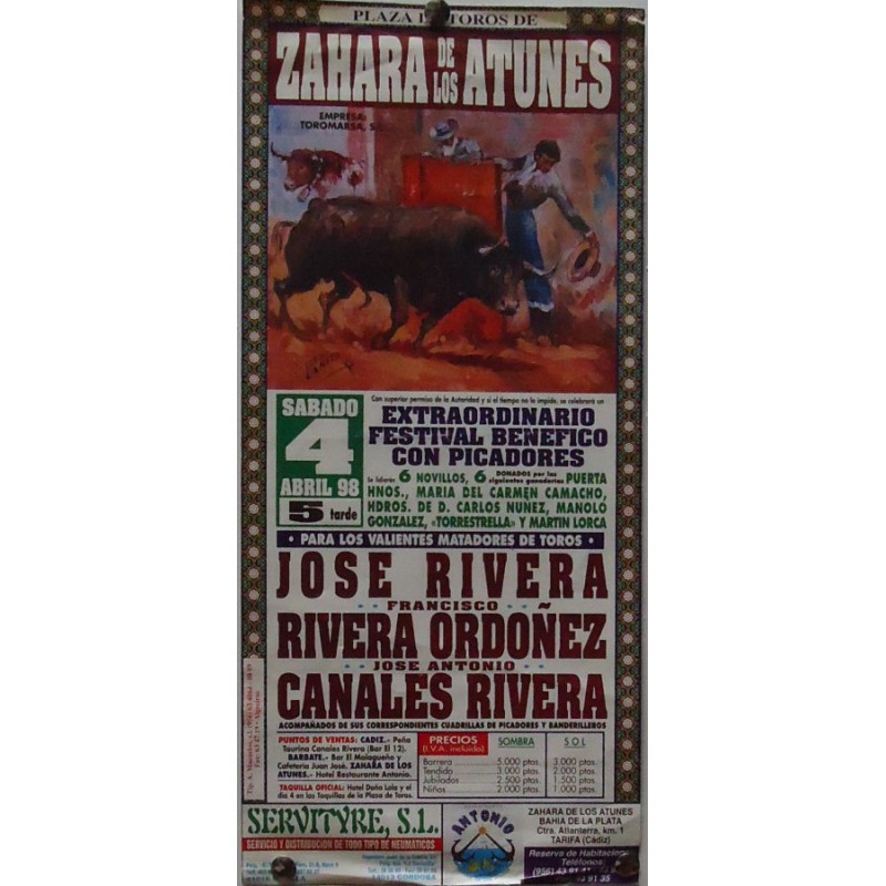 PLA DE TOROS DE ZAHARA DE LOS ATUNES-4 ABRIL 1998-15X34