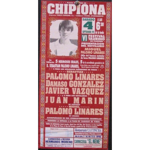 PLAZ DE RTOROS DEW CHIPIONA 4-09-1999.- MED 15X30 CTM