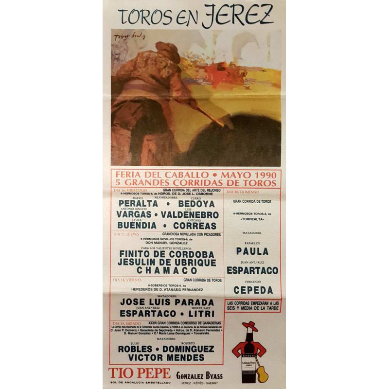 PLAZA DE TOROS  DE JEREZ DEL 16AL20MAYO1990MED25X50 CTM SEDA