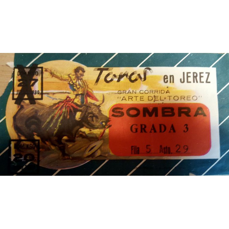 ENTRADA DE TOROS JEREZ DE LA FRONTERA 20 JULIO 1980