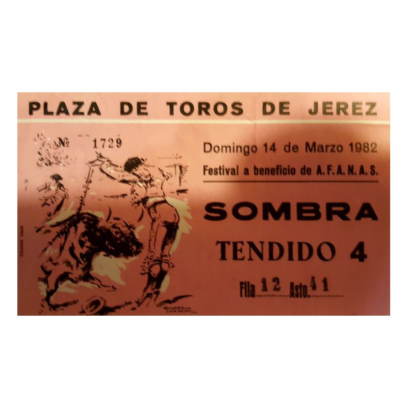 ENTRADA DE TOROS JEREZ DE LA FRONTERA 14 MARZO 1982 AFANAS