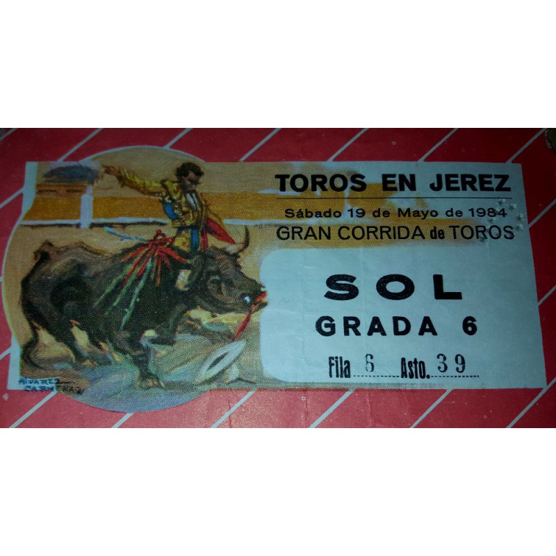ENTRADA DE TOROS JEREZ DE LA FRONTERA 19 MAYO 1984