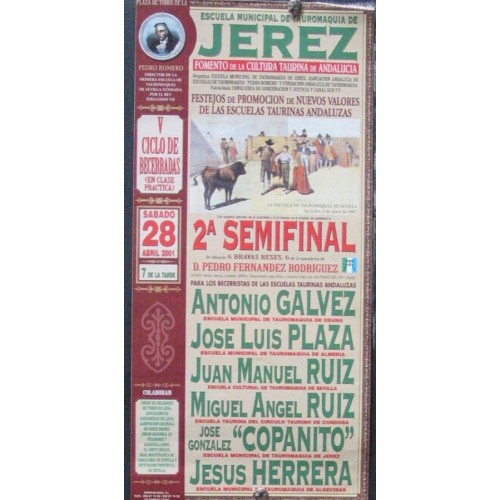 PLAZA DE TOROS DE JEREZ .- 28 ABRIL 2001.- MED 15 X 30 CTM